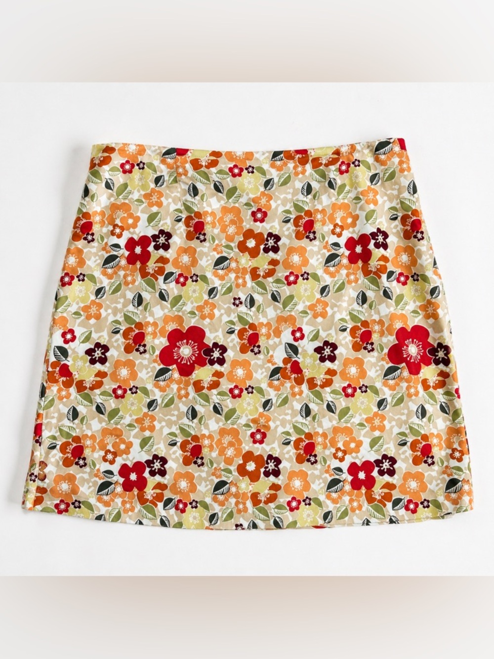 Floral Mini Skirt Cottagecore Y2K Retro Geoffrey Beene Size 12